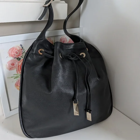 🖤 Vintage Y2K Gucci 001-4030 Genuine Smooth Leather Shoulder Satchel Bag, Black - Picture 4 of 16